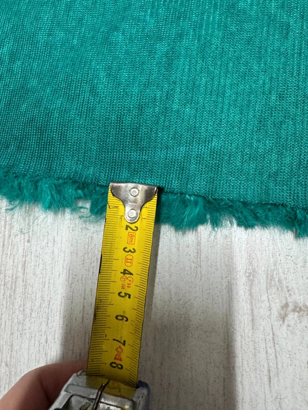 Coupon couture tissu fausse fourrure douce et épaisse à poils mi-longs vert émeraude 50cm x 30cm