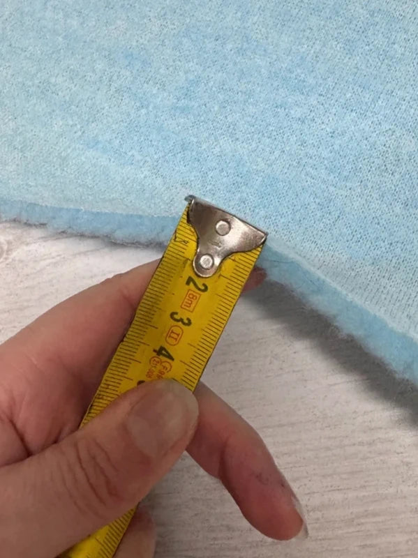 Coupon fausse fourrure bleu ciel effet moutonné | Coupon 34×100 cm | Poil env. 1 cm