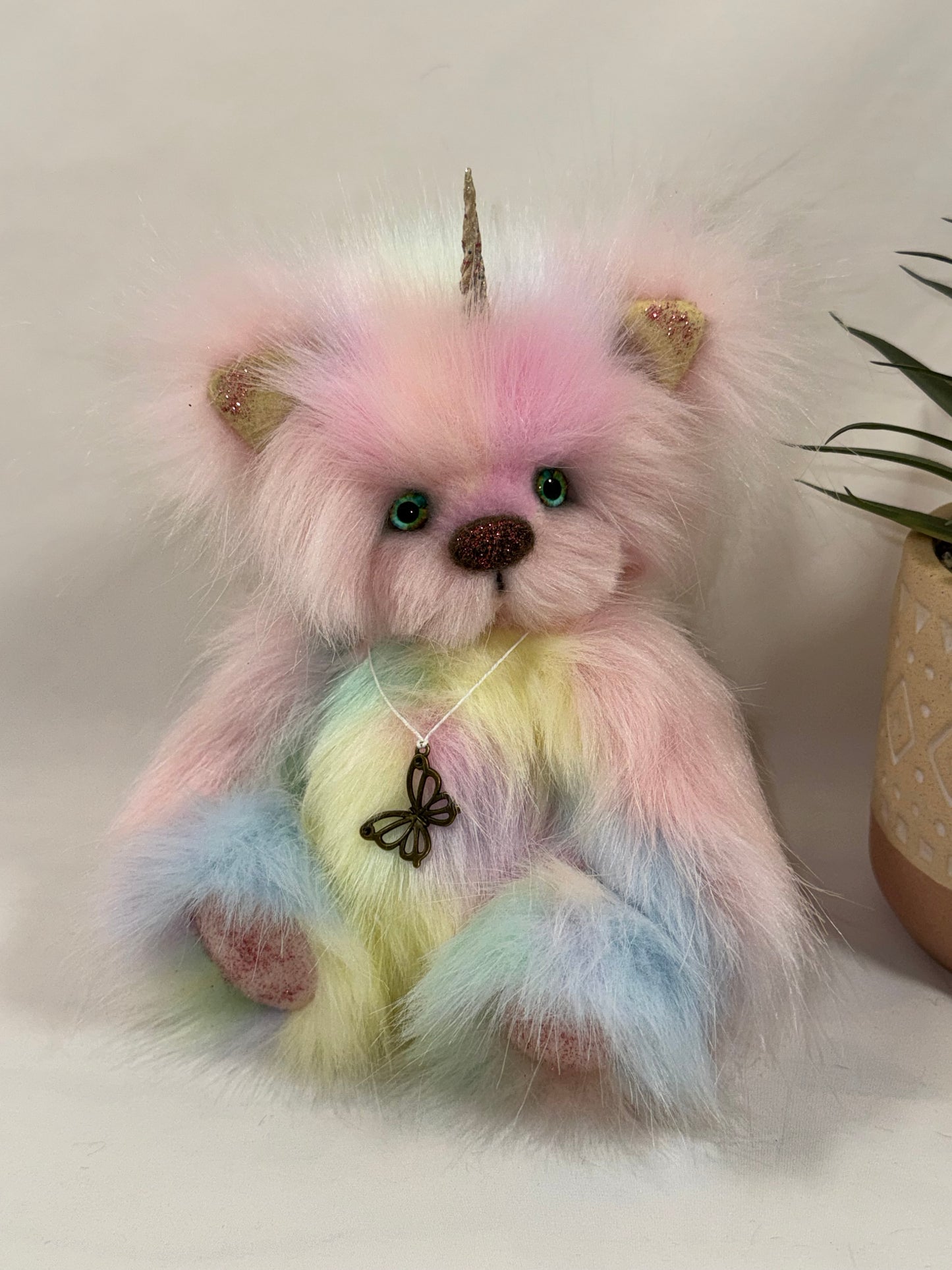 ours de collection licorne coloré articulé