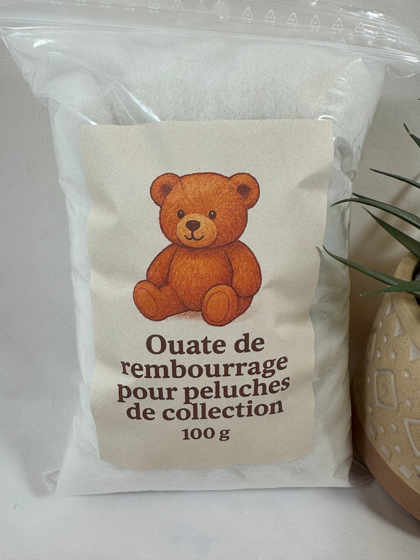 Ouate de rembourrage de qualité – Sachet 100 g pour peluches et créations DIY