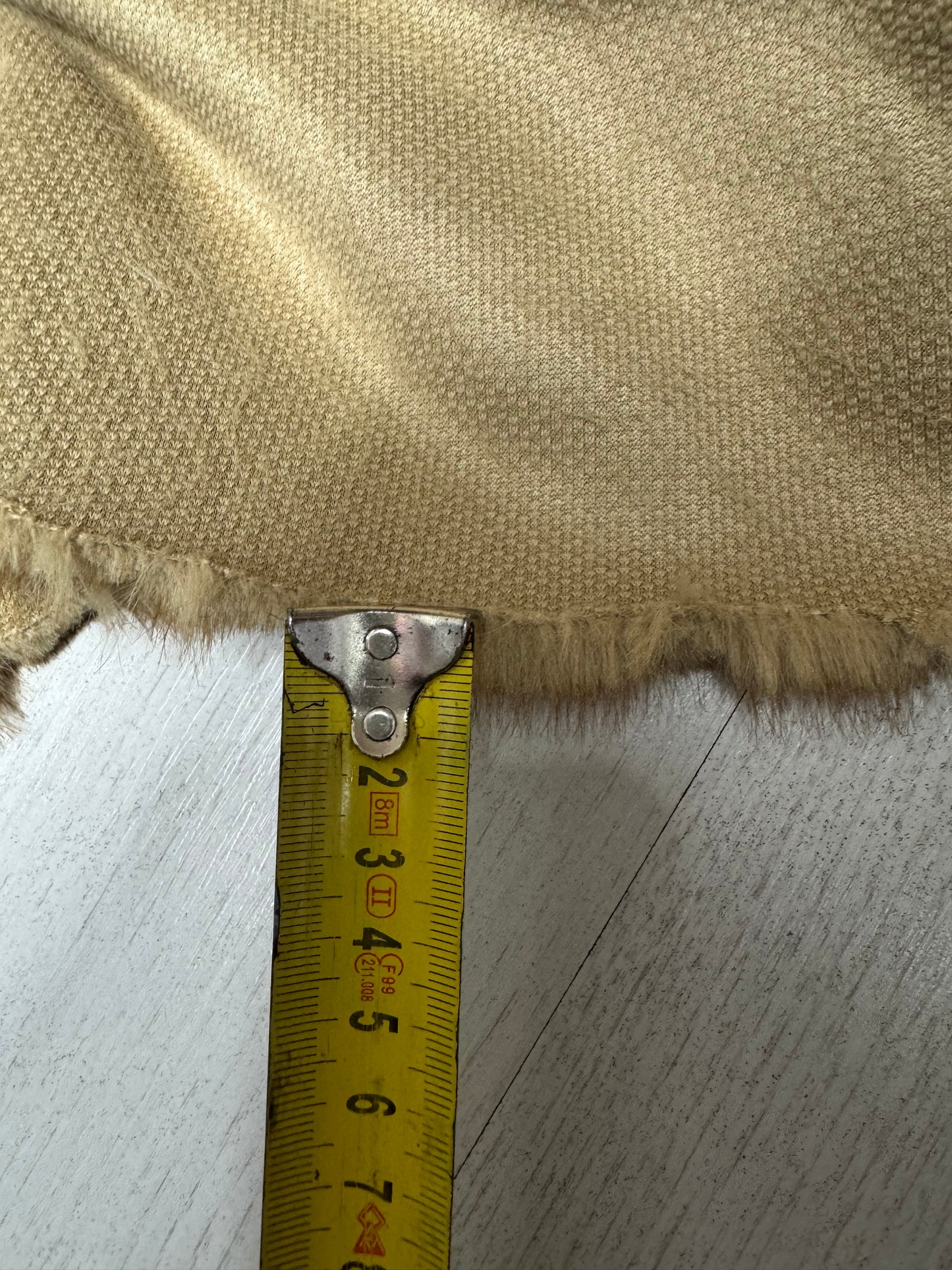 Coupon fausse fourrure marron 30x175 cm 🧵 poils courts 1,5 cm