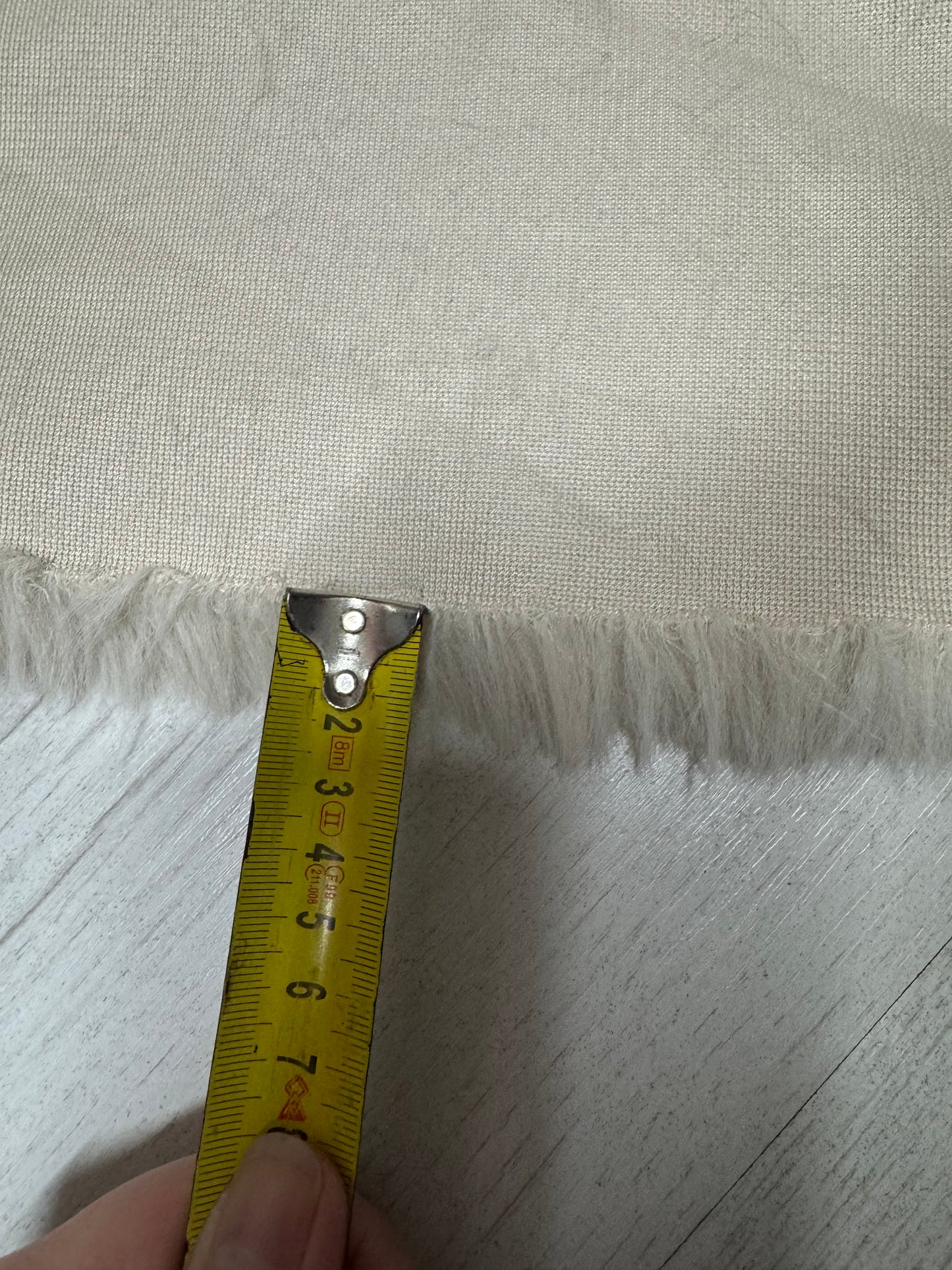 Fausse fourrure beige clair 2 cm – coupon 30x98 cm – tissu peluche ours, fursuit