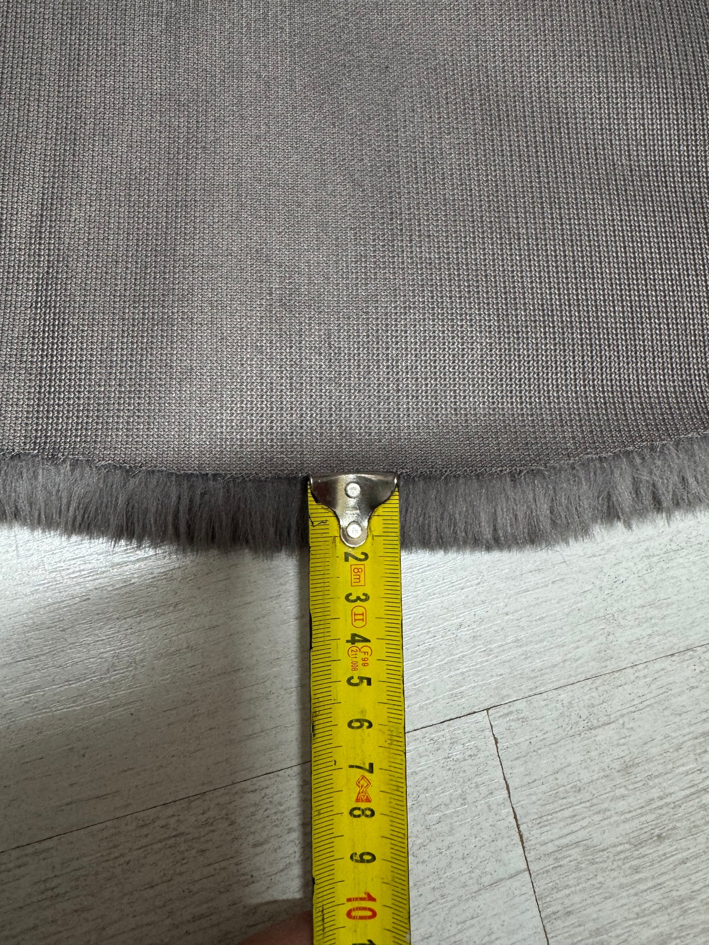 Coupon fausse fourrure gris velouté 30 x 160 cm Shopify