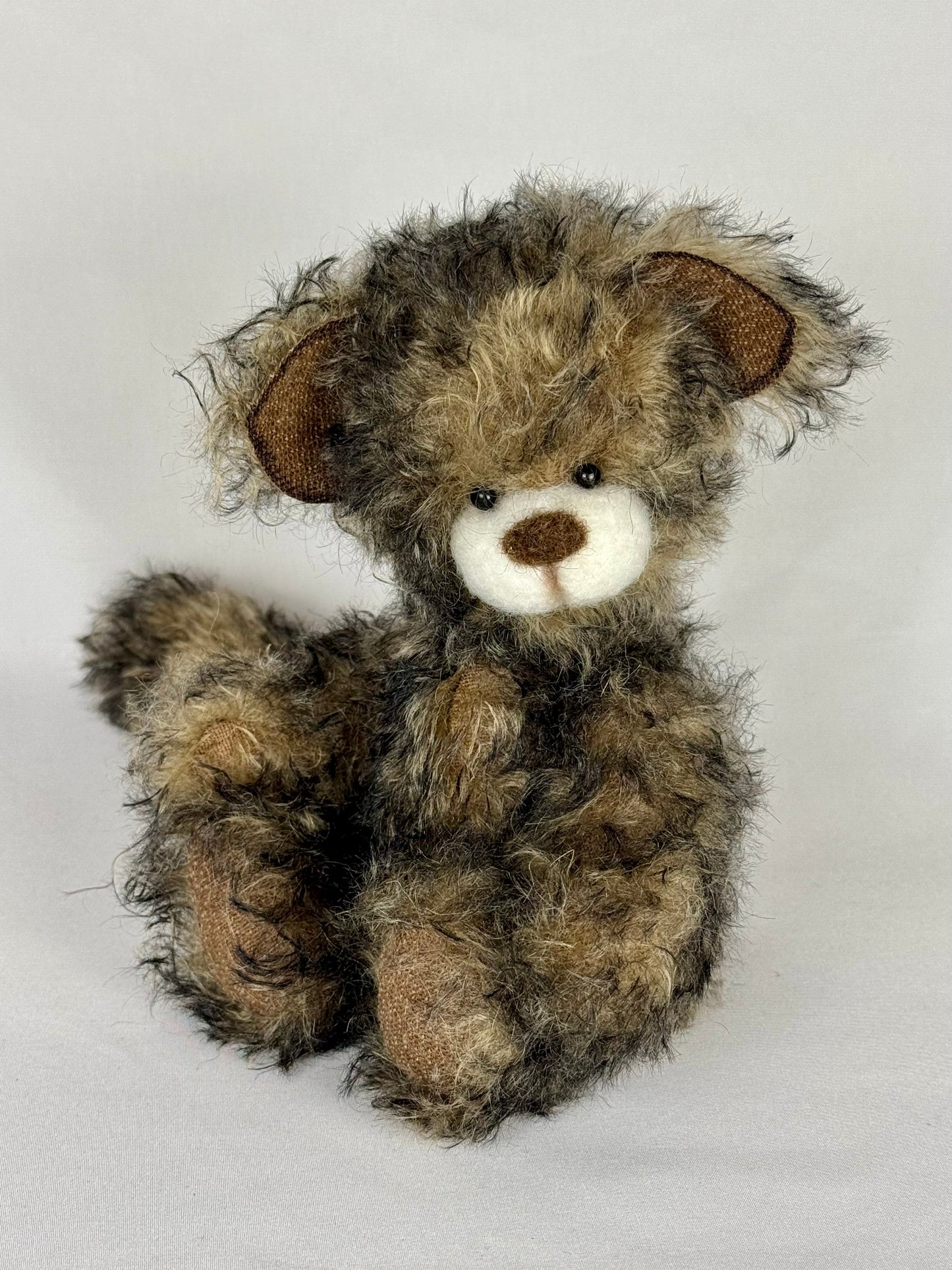Micha chat de collection en mohair 20cm (7.8") chat artiste décoration mohair peluche sculpture textile Ooak