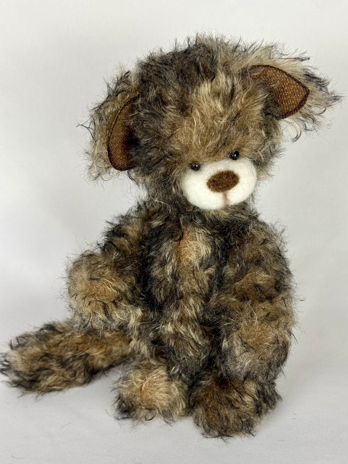 Micha chat de collection en mohair 20cm (7.8") chat artiste décoration mohair peluche sculpture textile Ooak