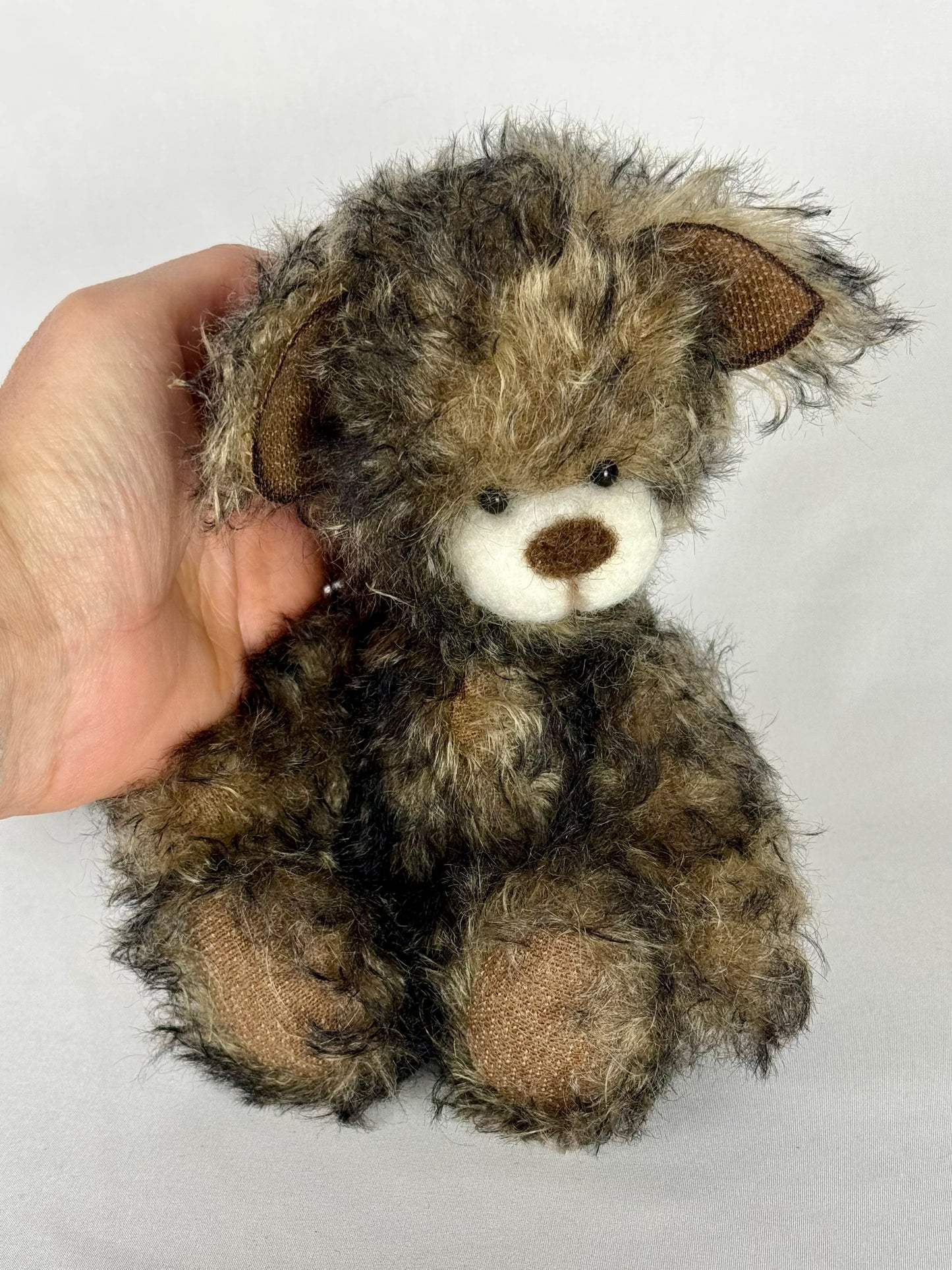 Micha chat de collection en mohair 20cm (7.8") chat artiste décoration mohair peluche sculpture textile Ooak
