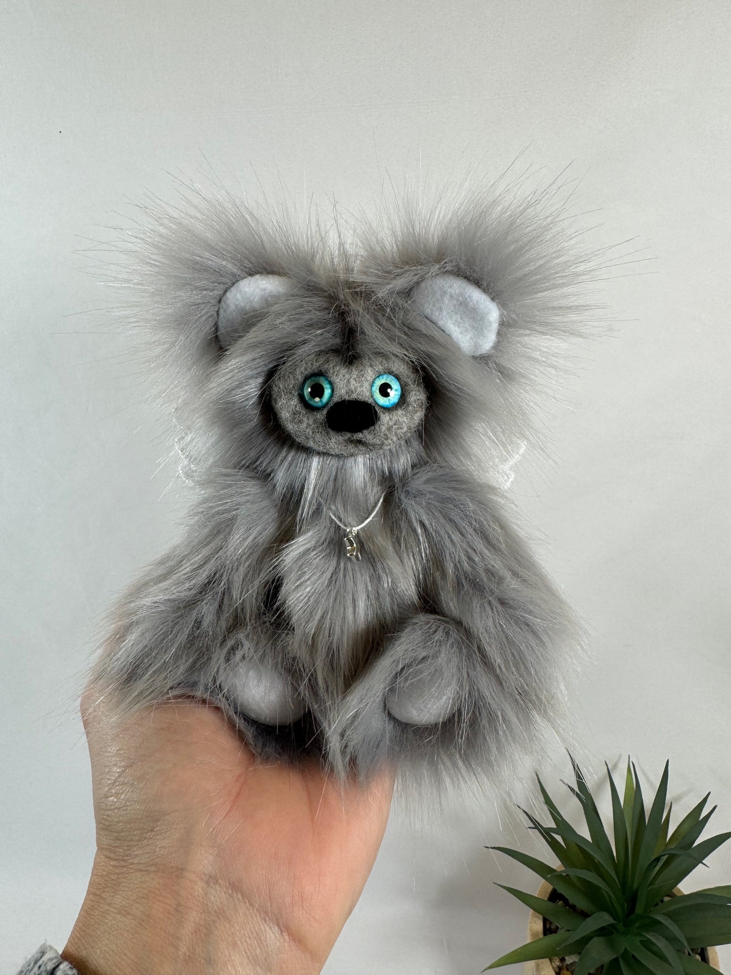 ✨ Frimousse Angel “Elior” – 16 cm – Création artisanale articulée, pièce unique ✨