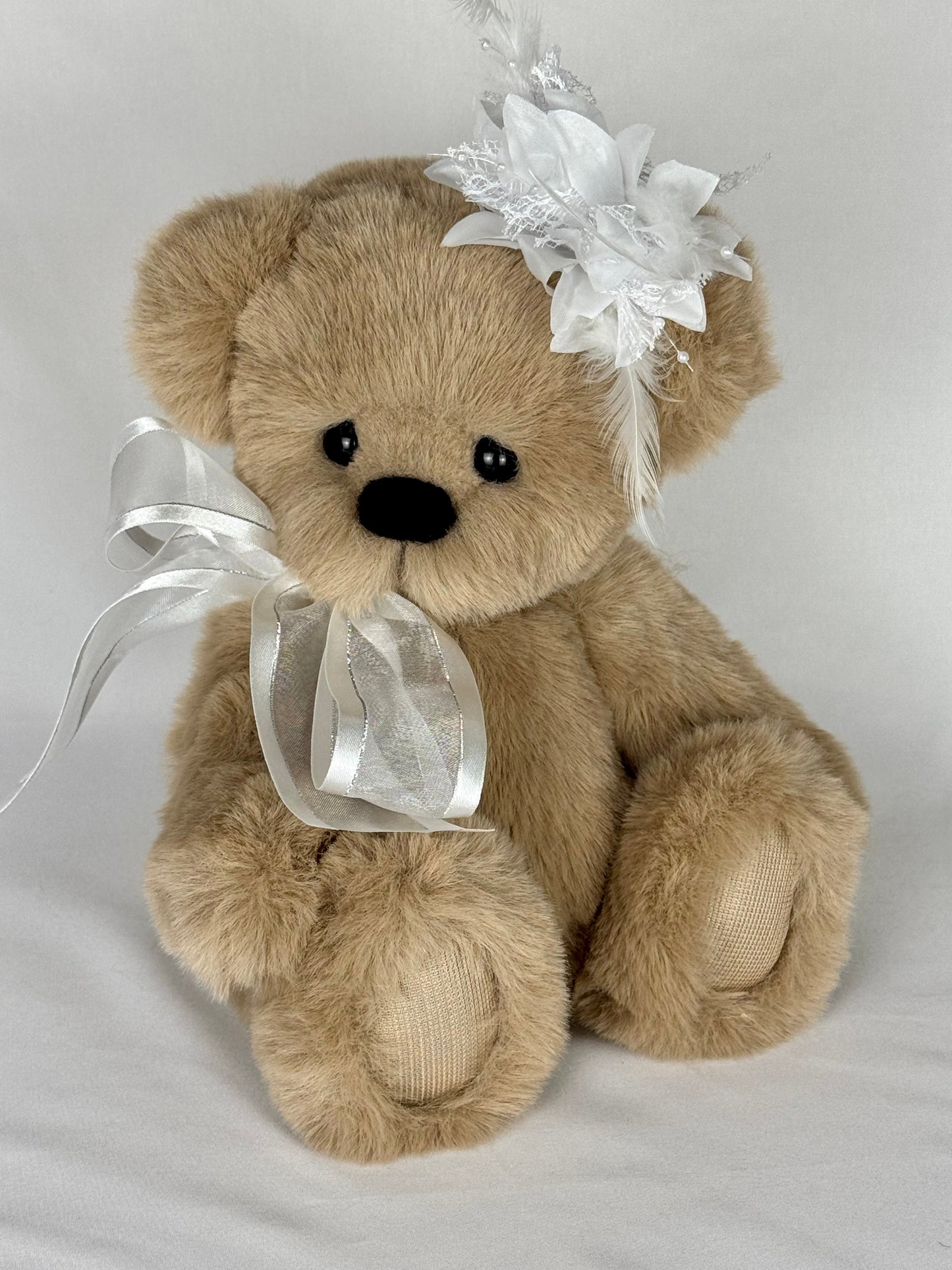 Emilie ours en peluche de collection 30cm (11.8") ours décoration fausse fourrure OOAK peluche sculpture textile PIECE UNIQUE