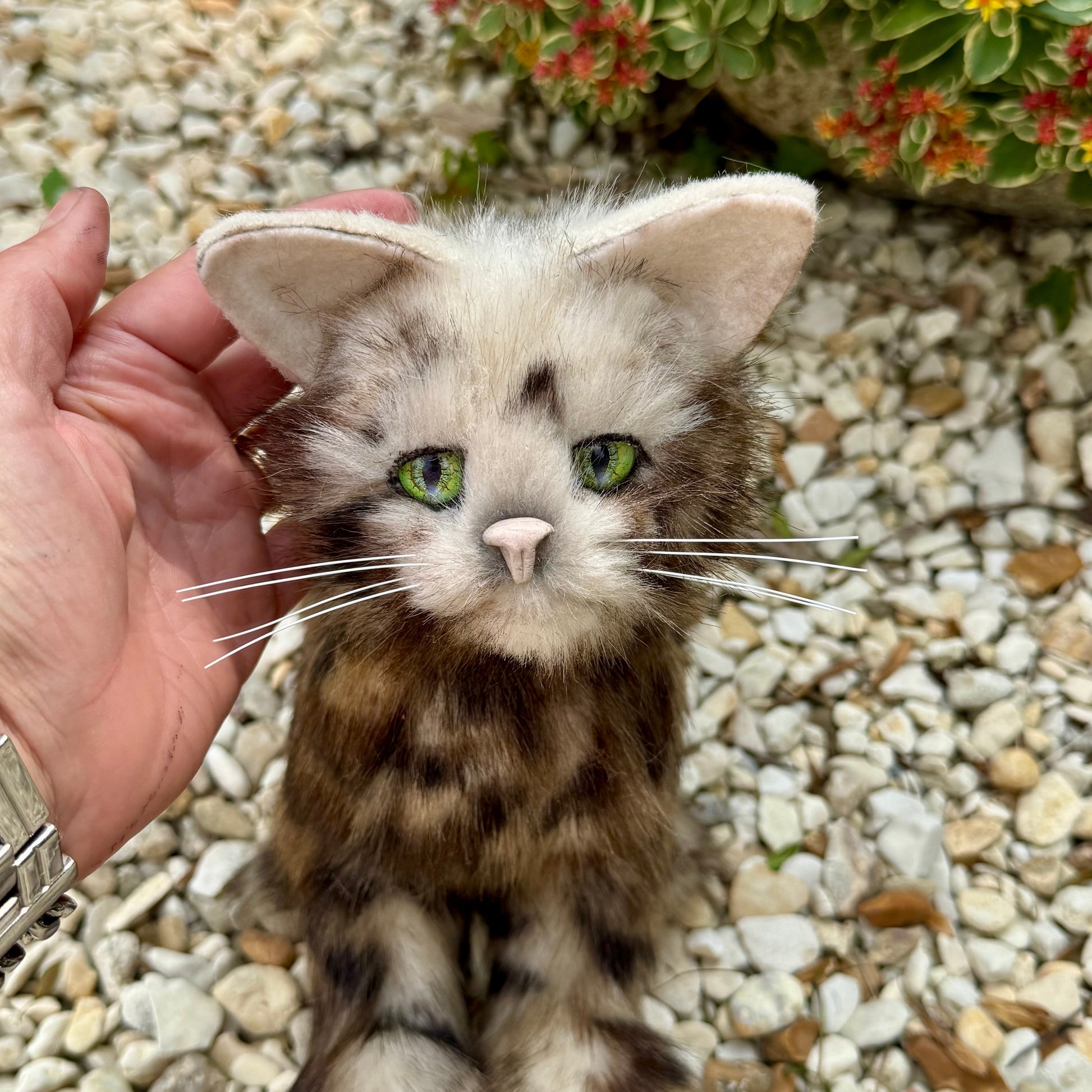 Peluches de collection haut de gamme – Chat Topaze fait main en France