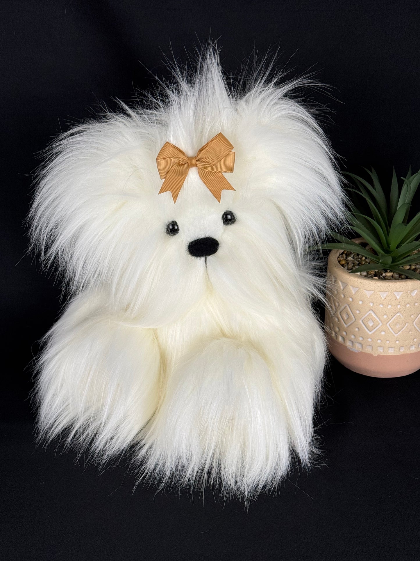 Yeti Bear ours en peluche de collection 30cm (11.8") ours décoration fausse fourrure OOAK peluche sculpture textile PIECE UNIQUE