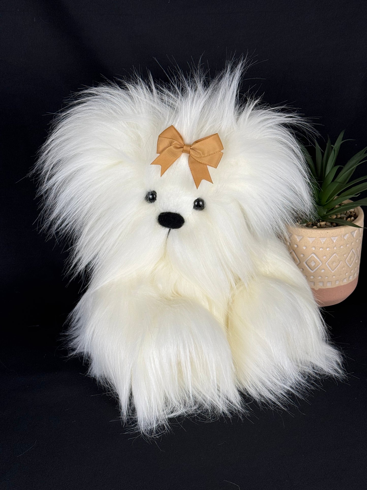 Yeti Bear ours en peluche de collection 30cm (11.8") ours décoration fausse fourrure OOAK peluche sculpture textile PIECE UNIQUE