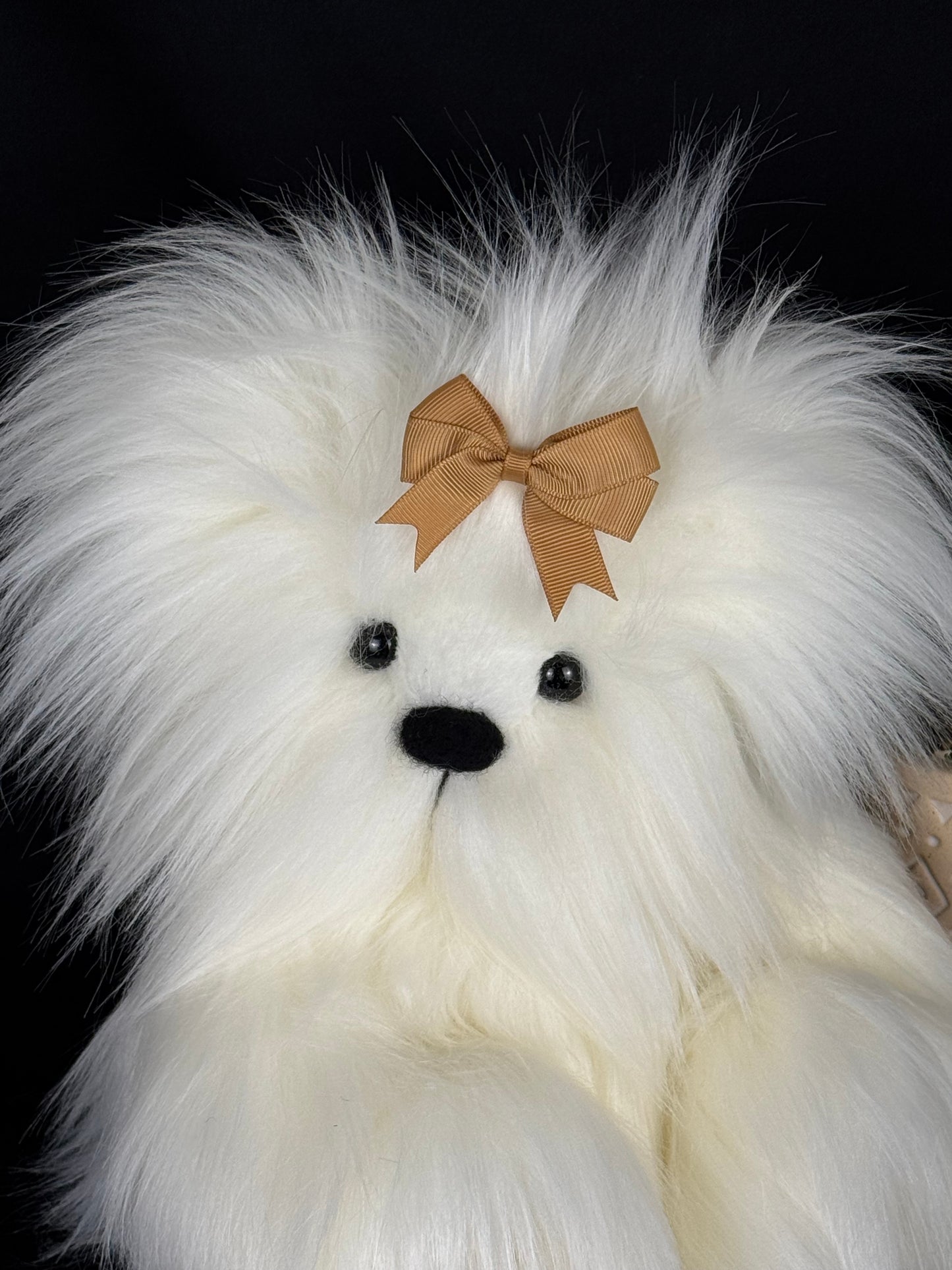 Yeti Bear ours en peluche de collection 30cm (11.8") ours décoration fausse fourrure OOAK peluche sculpture textile PIECE UNIQUE
