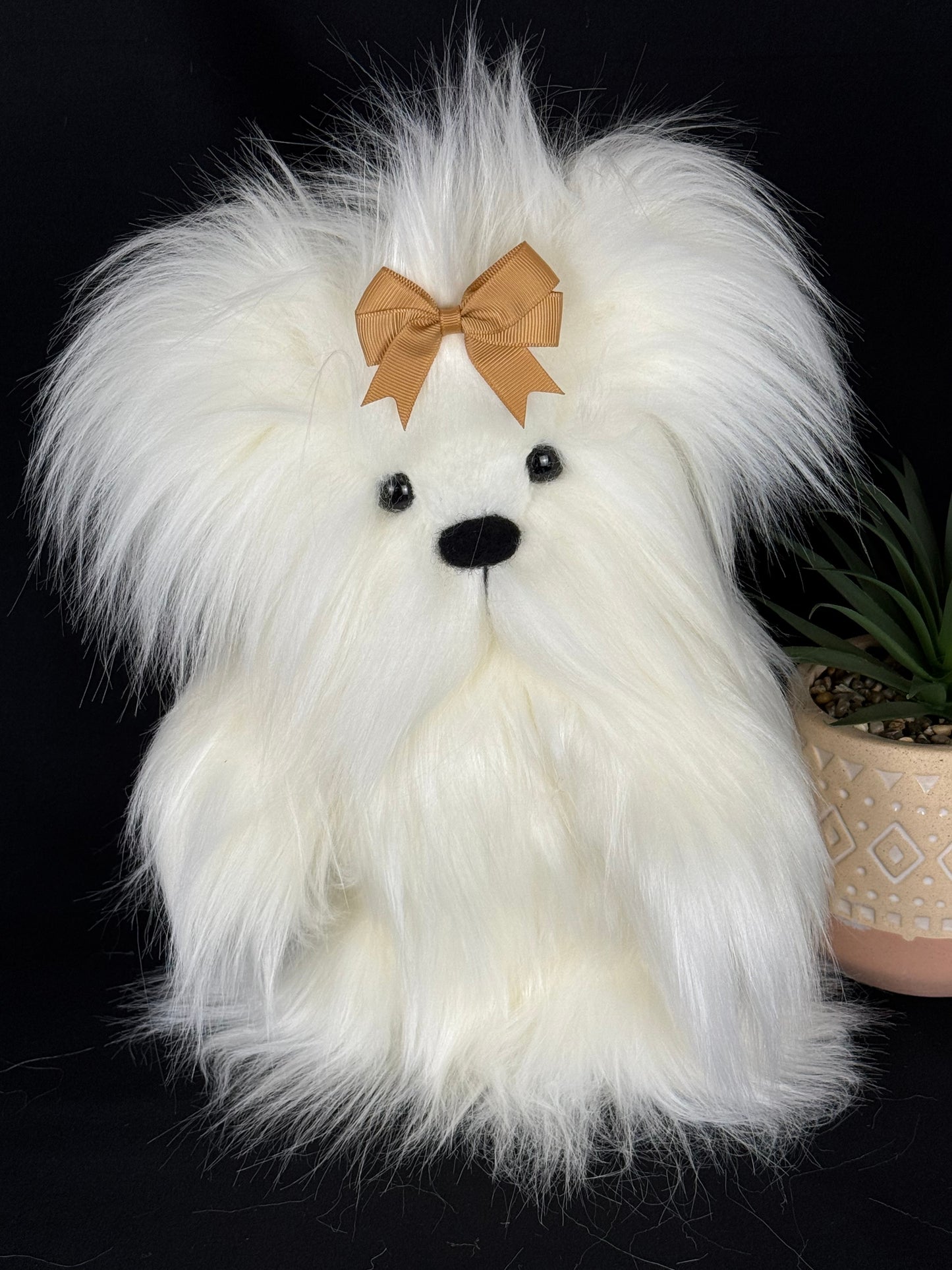 Yeti Bear ours en peluche de collection 30cm (11.8") ours décoration fausse fourrure OOAK peluche sculpture textile PIECE UNIQUE