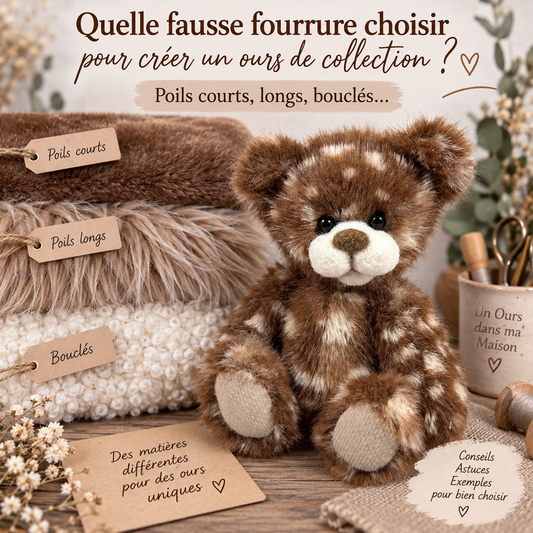 Quelle fausse fourrure choisir pour créer un ours de collection ? Poils courts, longs, bouclés…