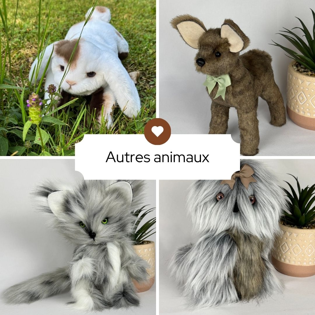 animaux en peluche de collection articulés