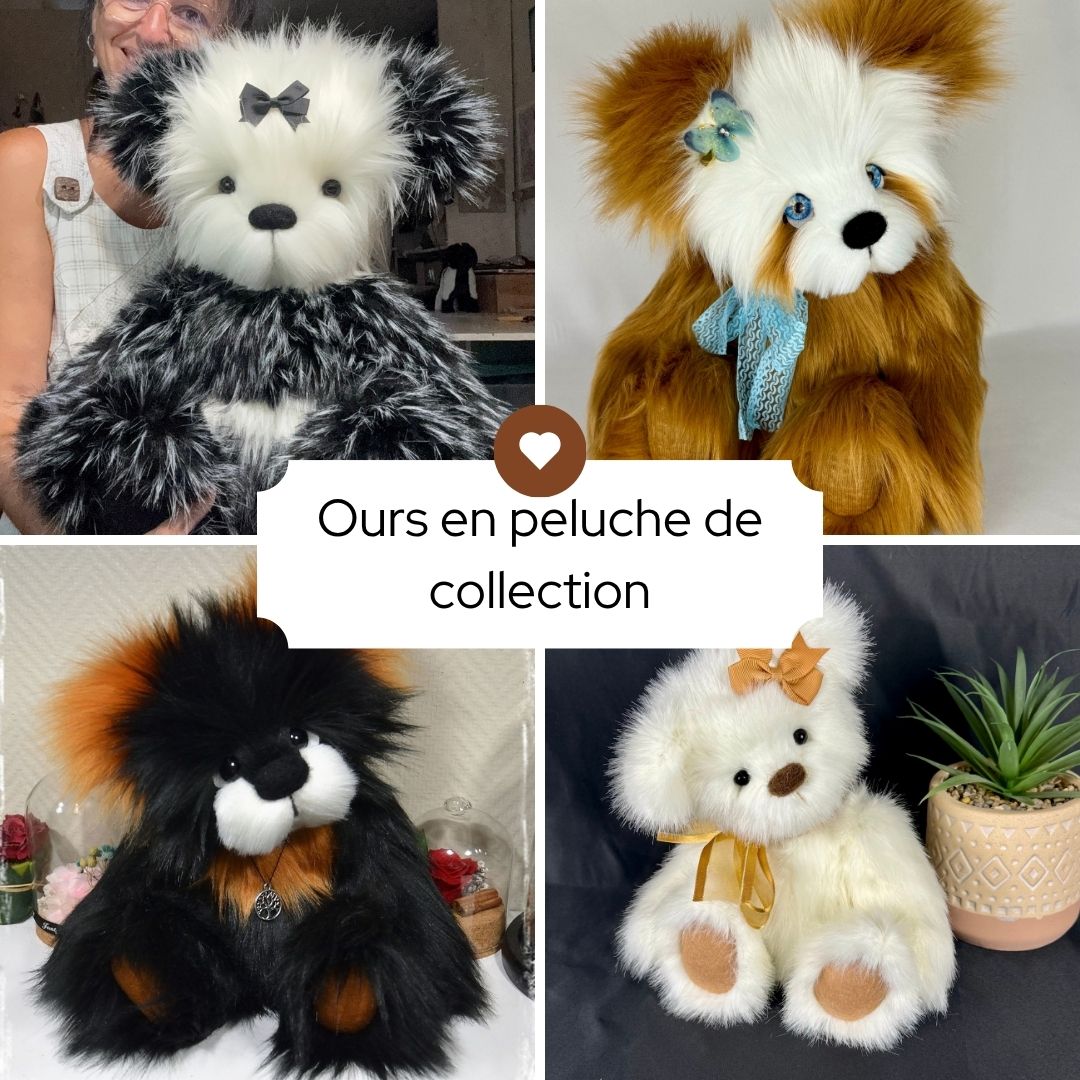 ours de collection en fausse fourrure articulé