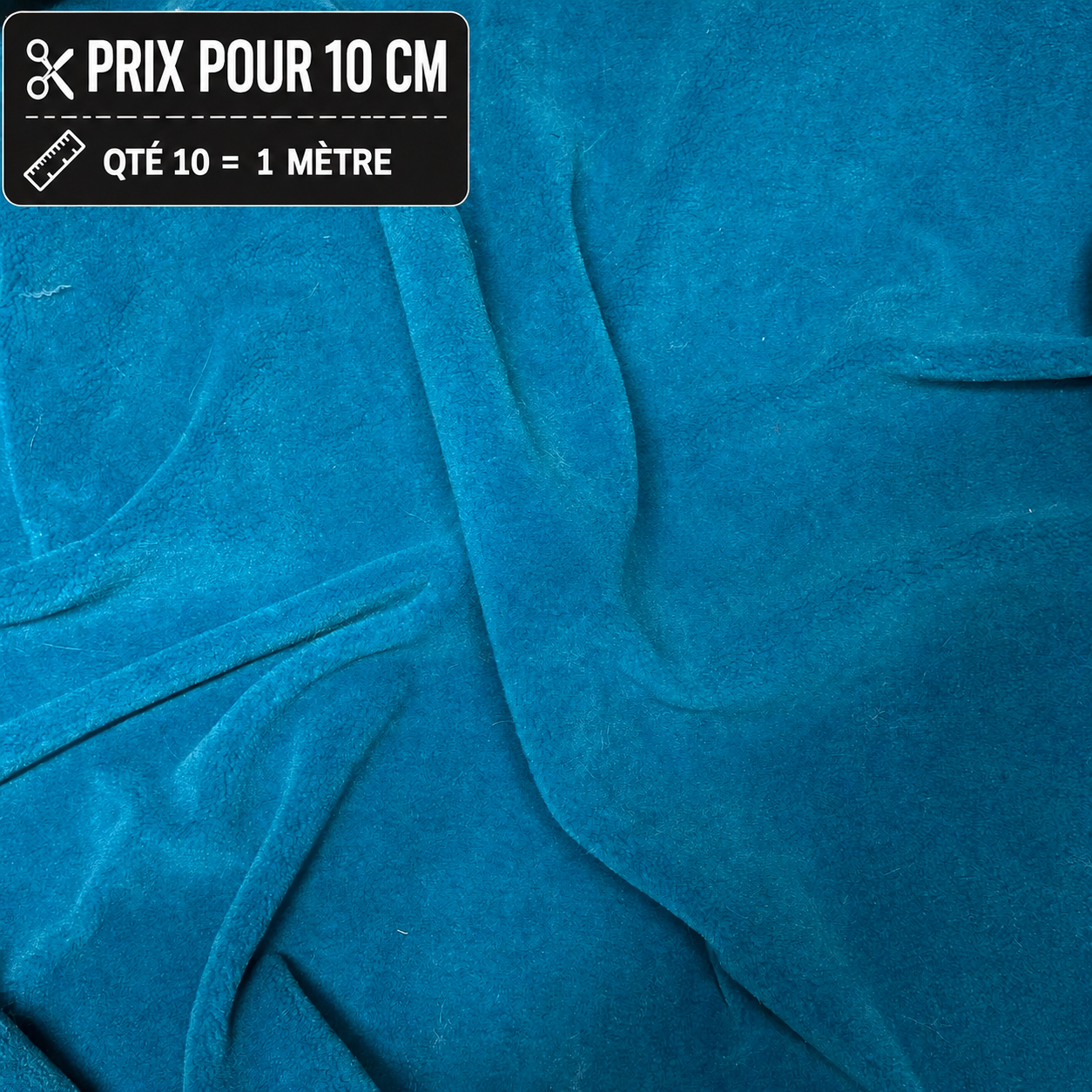 Tissu effet polaire bleu doux largeur 160 cm vendu au mètre