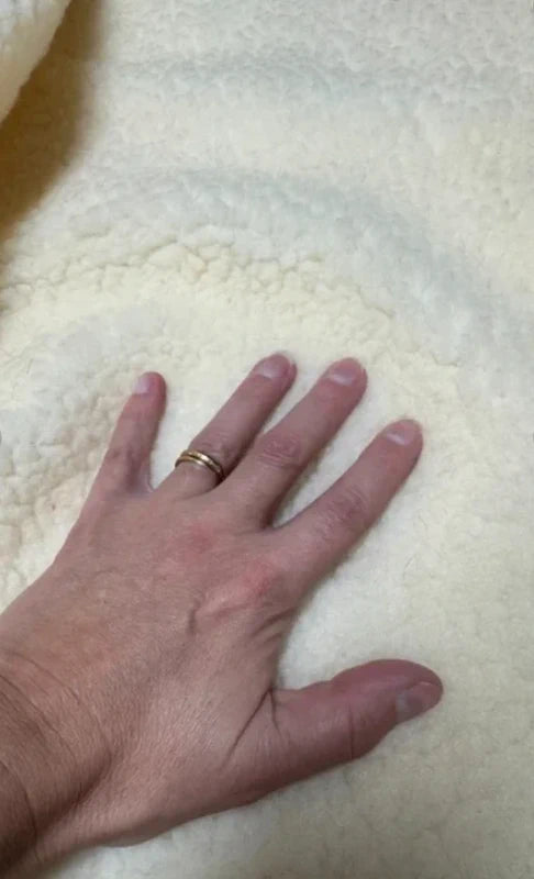 Thick beige cream sheepskin effect faux fur fabric scrap 30cm x 70cm