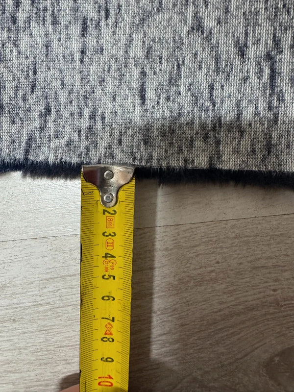 Coupon tissu fausse fourrure originale marron bleu marine à poils courts 30cm x 150cm