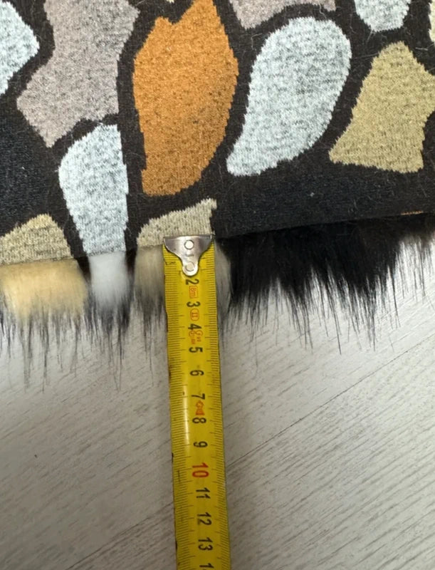 Fausse fourrure multicolore nuancée poils longs 4/5 cm – Coupon 20×155 cm