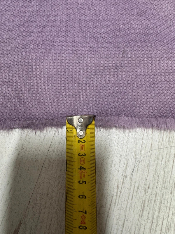 Coupon tissu fausse fourrure douce de qualité violet lilas à poils mi-longs 30cmx155cm
