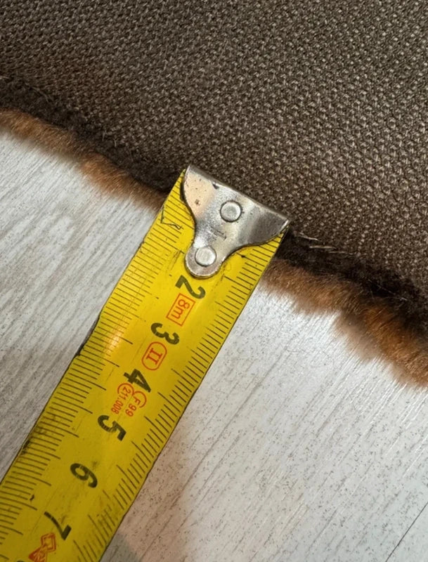 Coupon tissu fausse fourrure douce et de qualité à poils mi-longs marron roux 30cm x 67cm