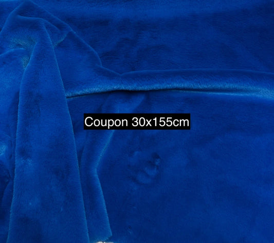 Thick and soft blue faux fur – Medium-pile 1.5 cm – 30×155 cm piece