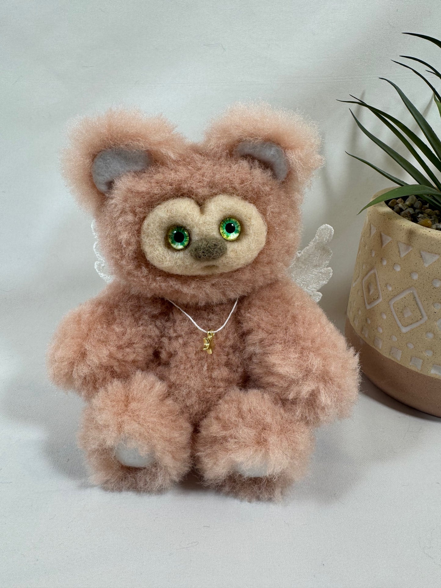 ✨ Frimousse Angel “Aniel” – 16 cm – Création artisanale articulée, pièce unique ✨