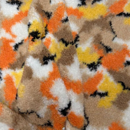 Fausse fourrure frisée multicolore – Épaisse & douce 30x156cm