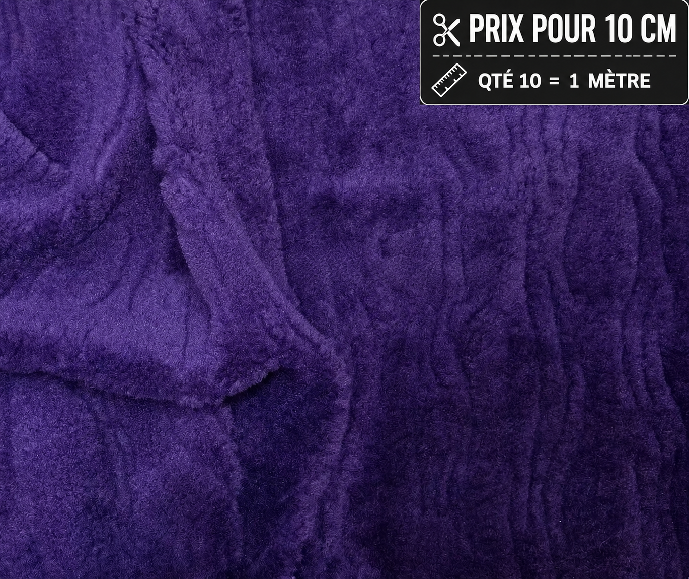 Fausse fourrure violette texturée pour peluches de collection
