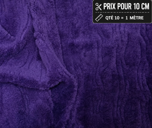 Fausse fourrure violette texturée pour peluches de collection