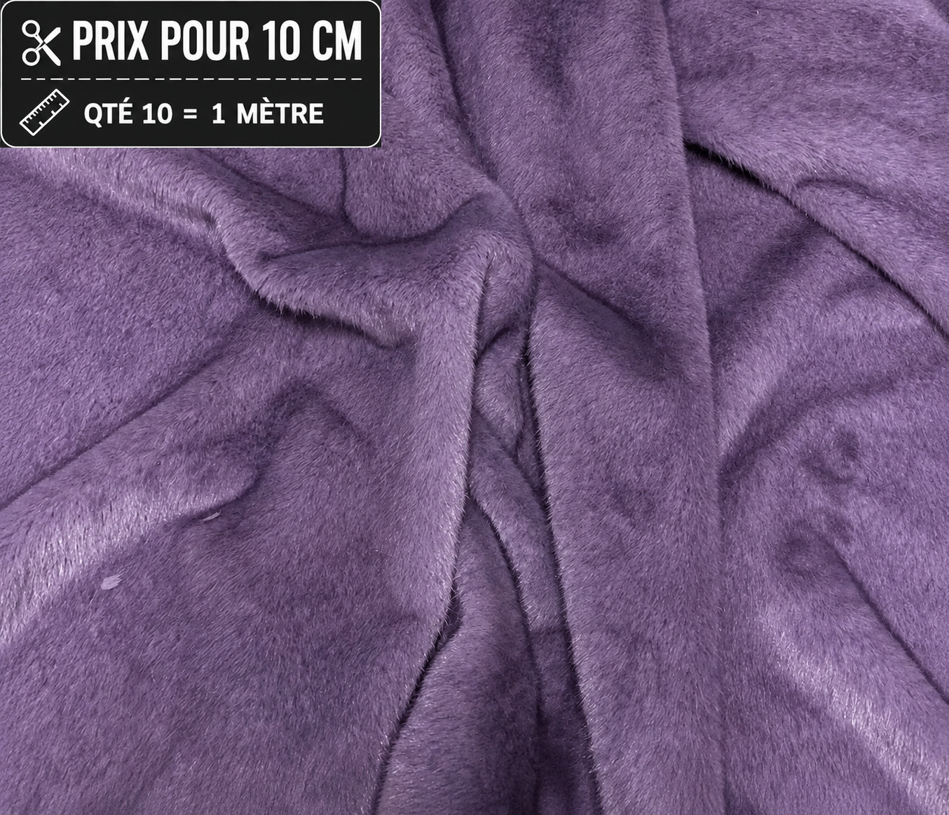 Fausse fourrure violette douce pour création de peluches