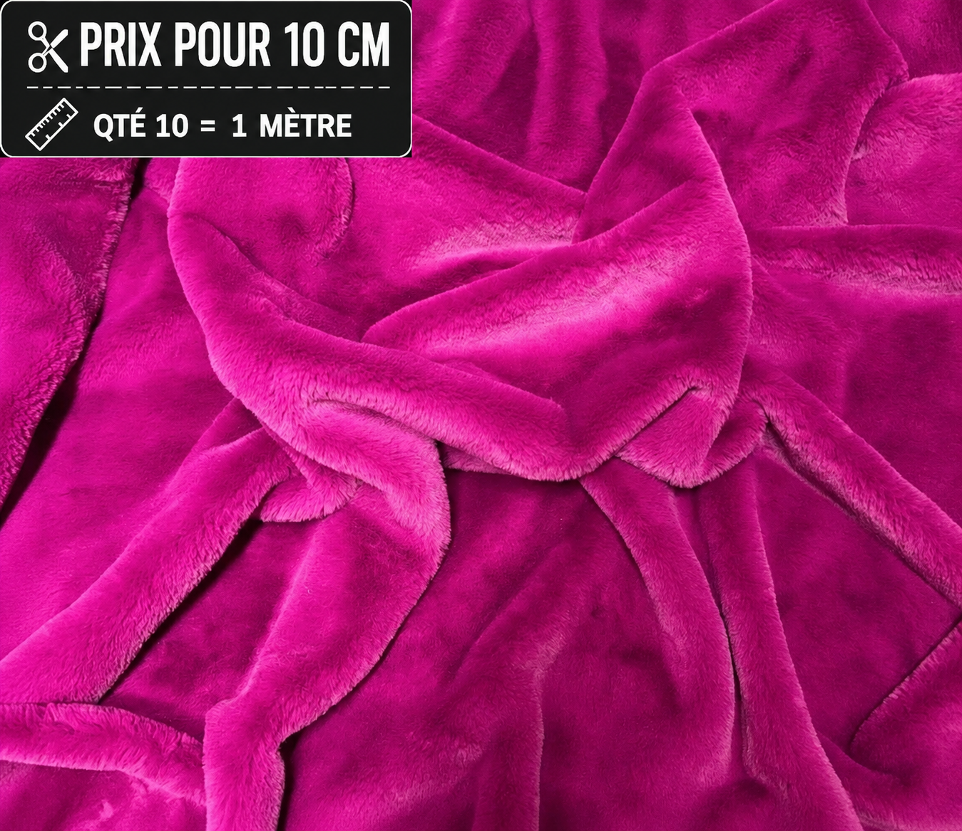 Fausse fourrure rose fuchsia douce pour peluches de collection