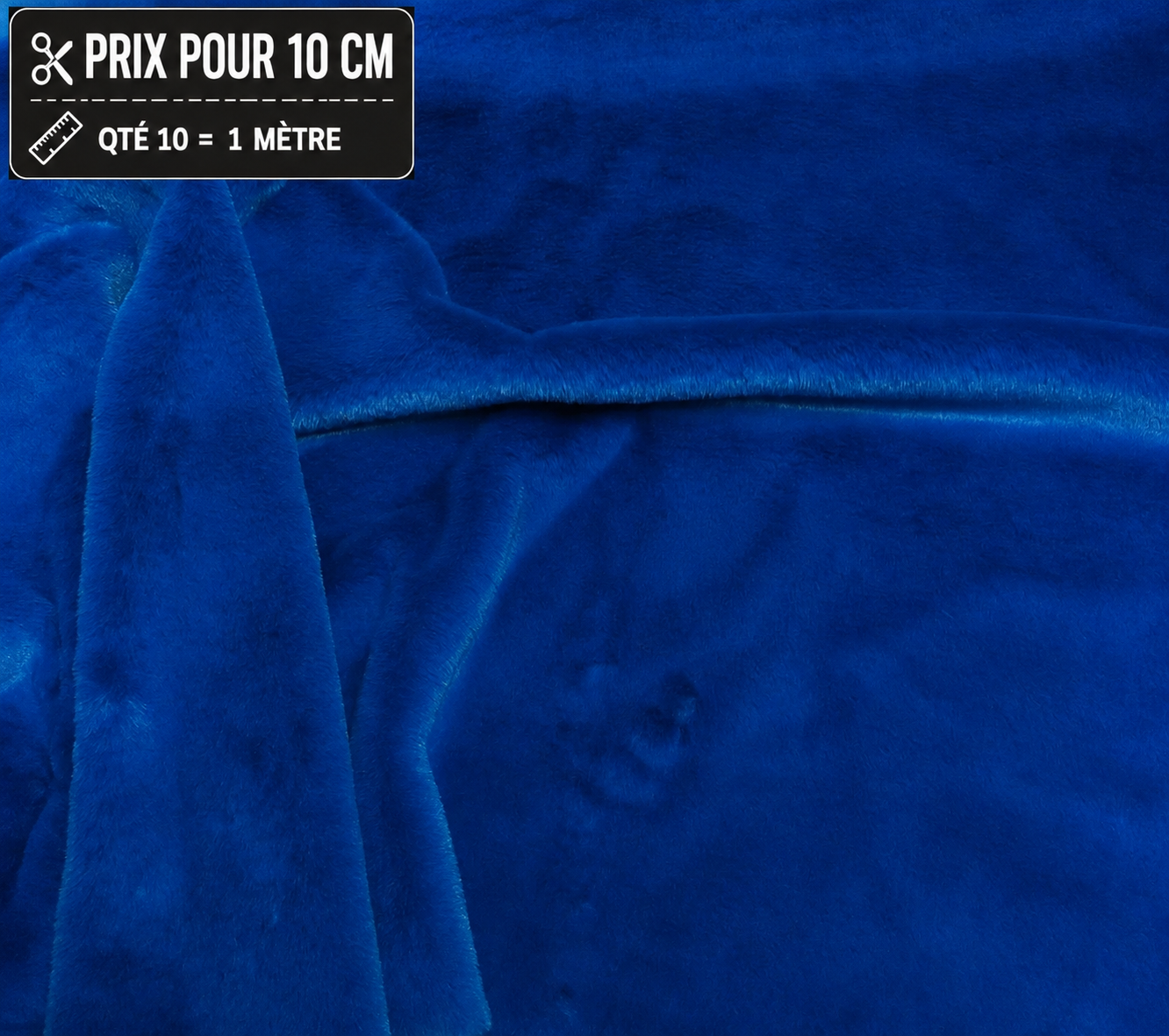 fausse fourrure bleu roi poils mi longs