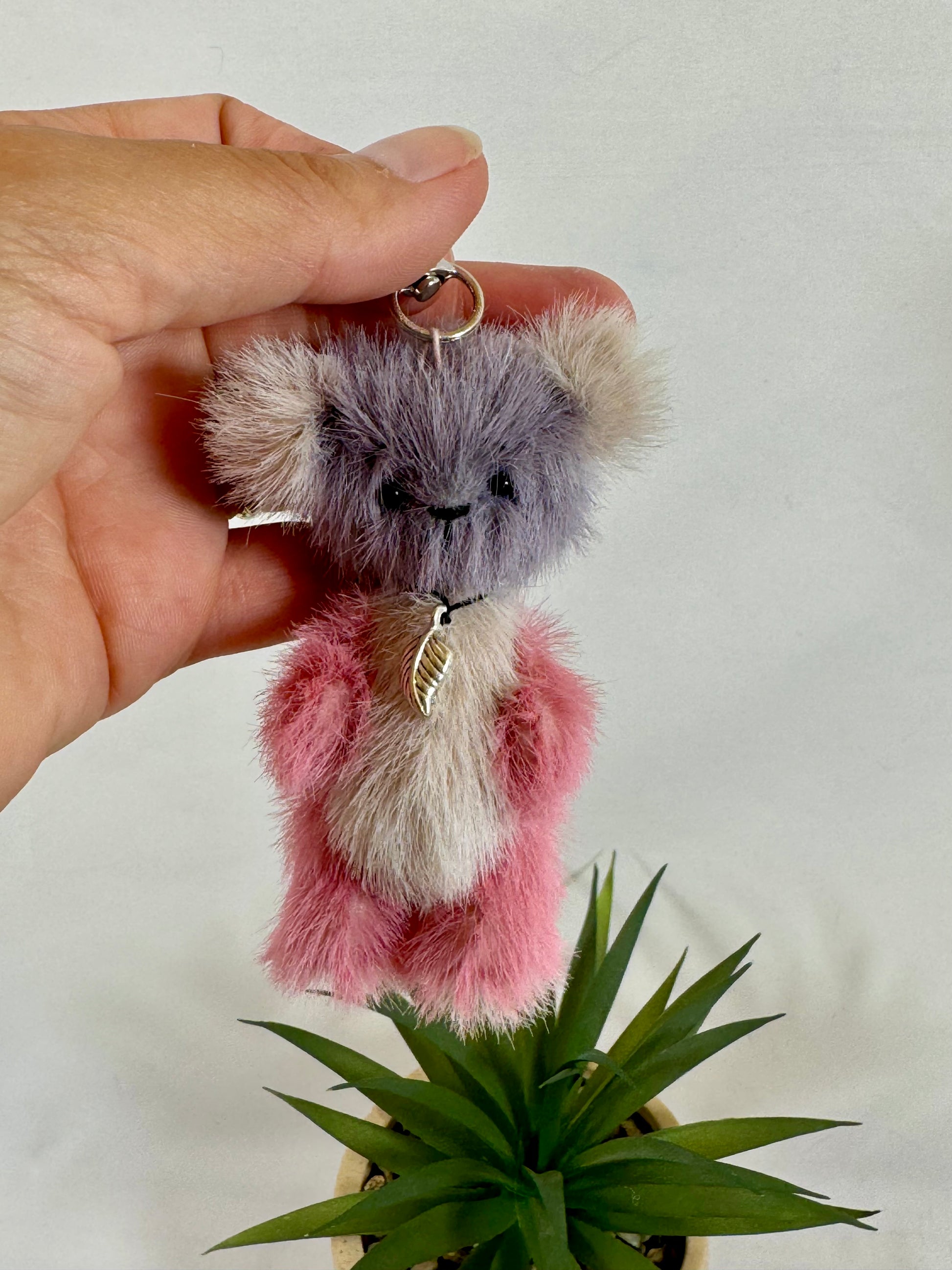 Porte clé ours miniature 8cm articulé