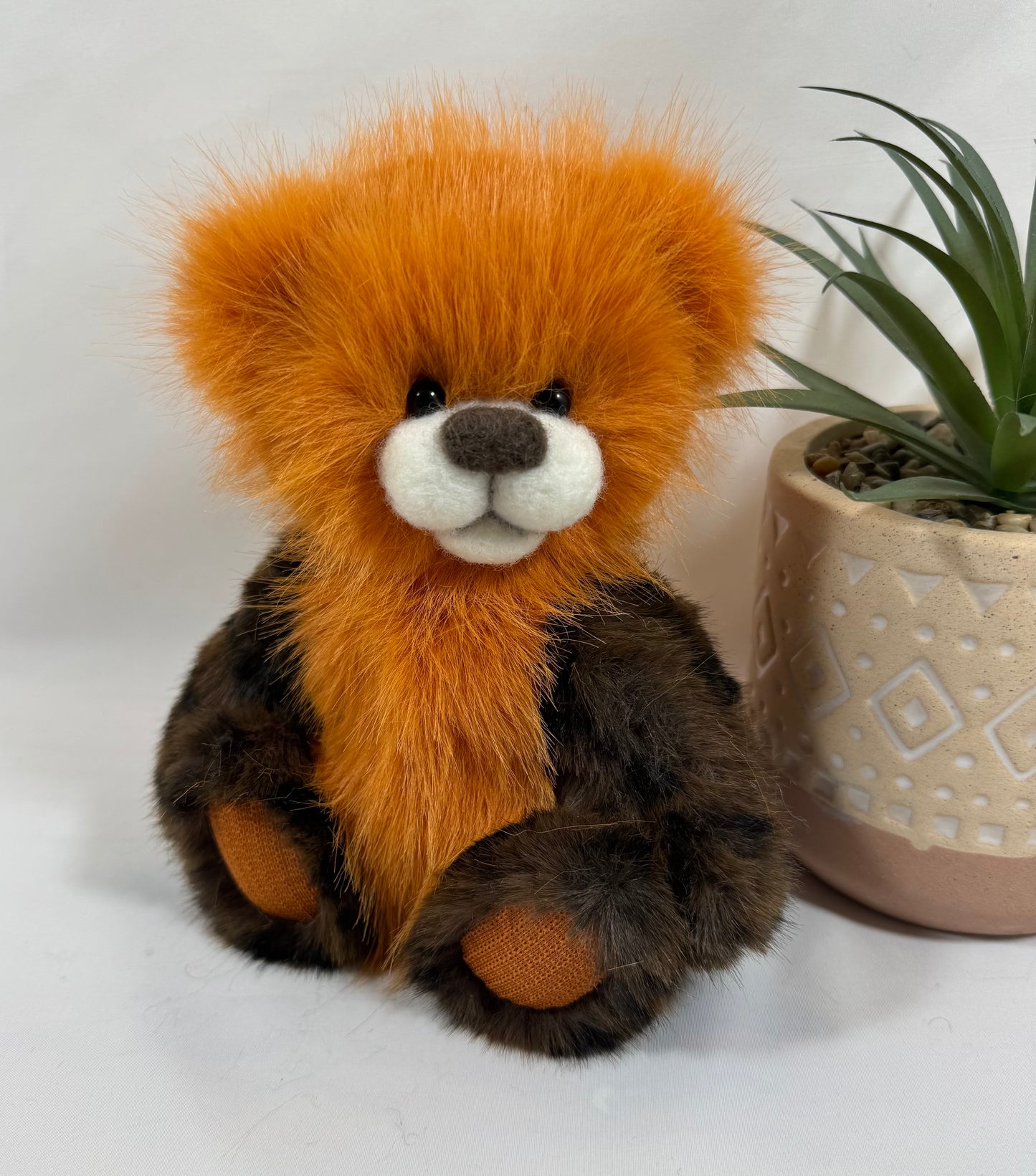 Hélios ours de collection articulé 20 cm orange et marron
