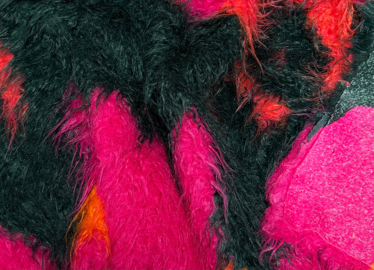 Fausse fourrure multicolore laize 140 cm pour couture créative ours de collection et fursuit