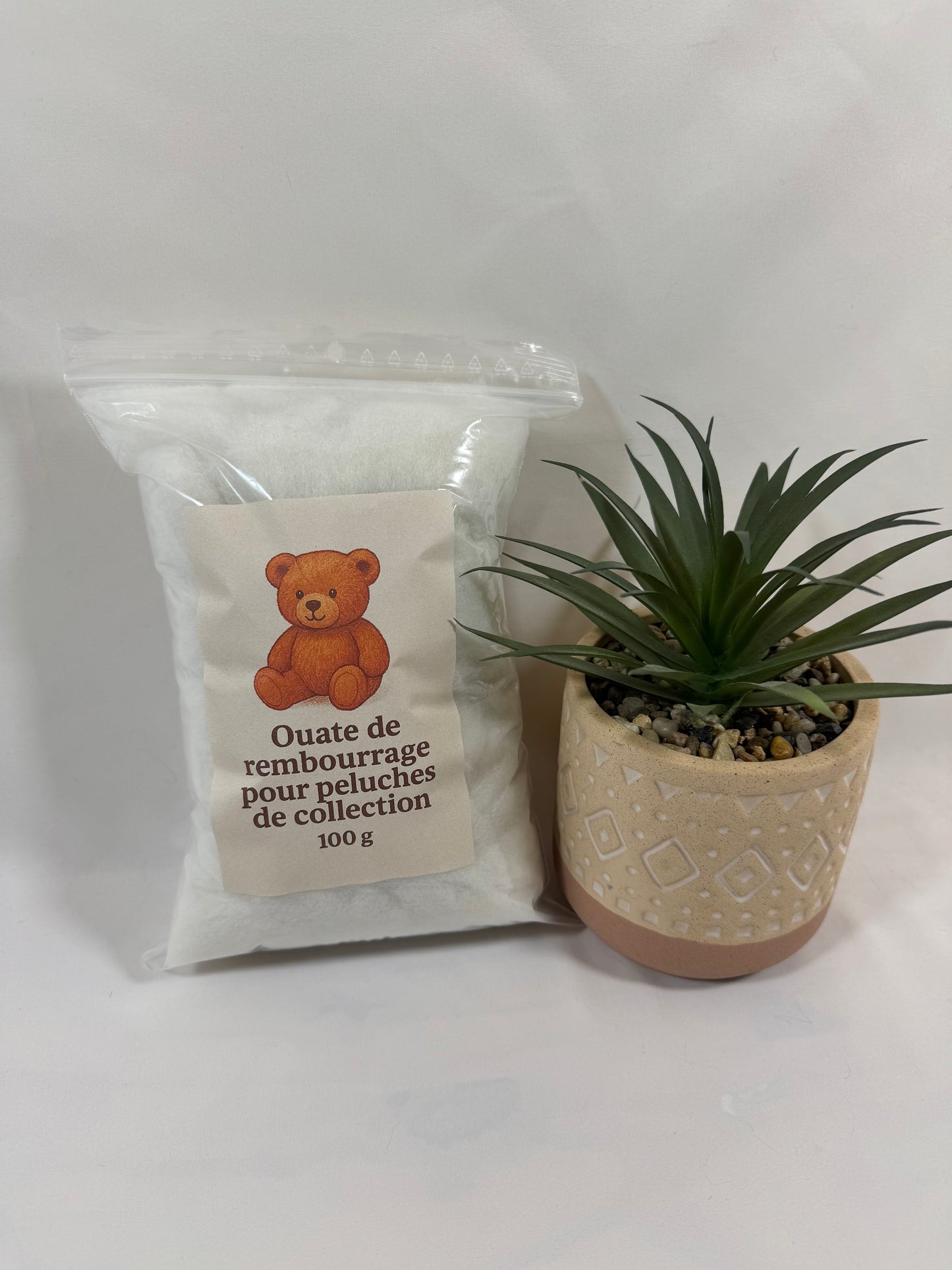 Ouate de rembourrage de qualité – Sachet 100 g pour peluches et créations DIY