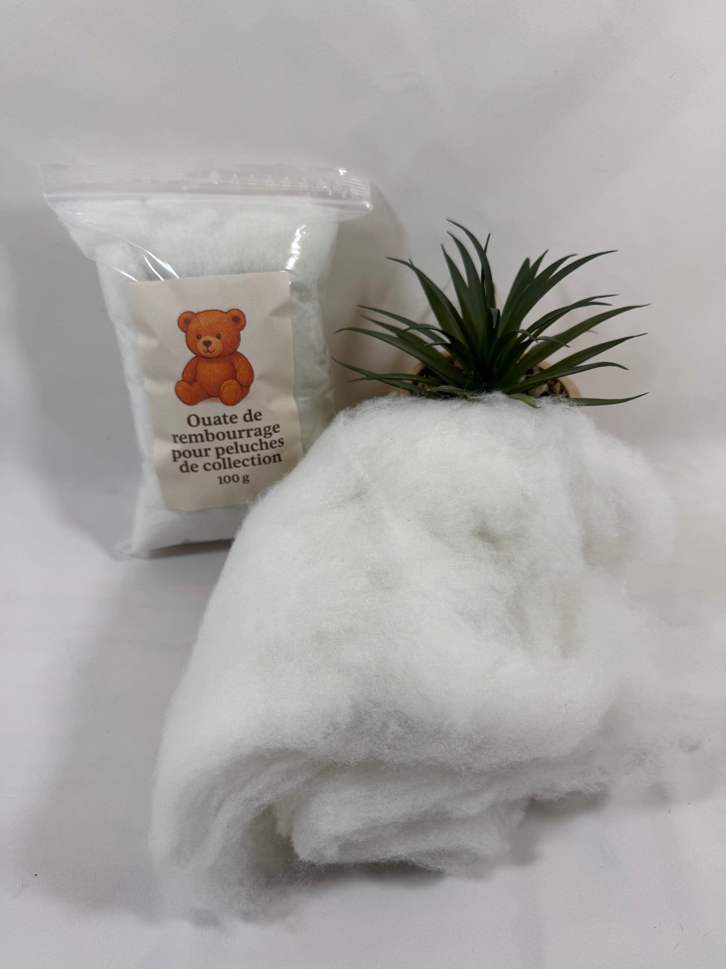 Ouate de rembourrage de qualité – Sachet 100 g pour peluches et créations DIY