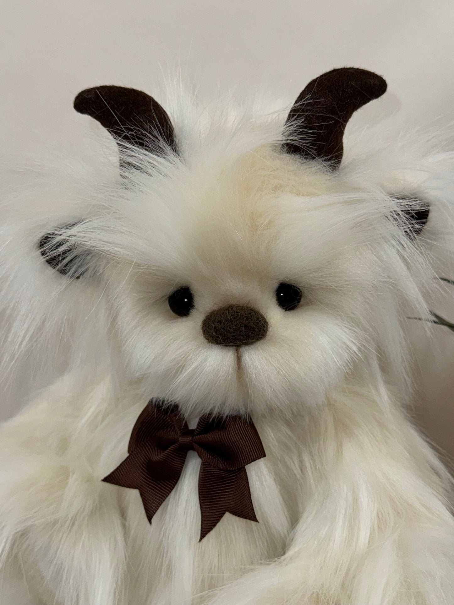 Florentine — Ours de collection articulé à l’ancienne inspiration vachette 32 cm | Peluche artisanale fait main | Pièce unique