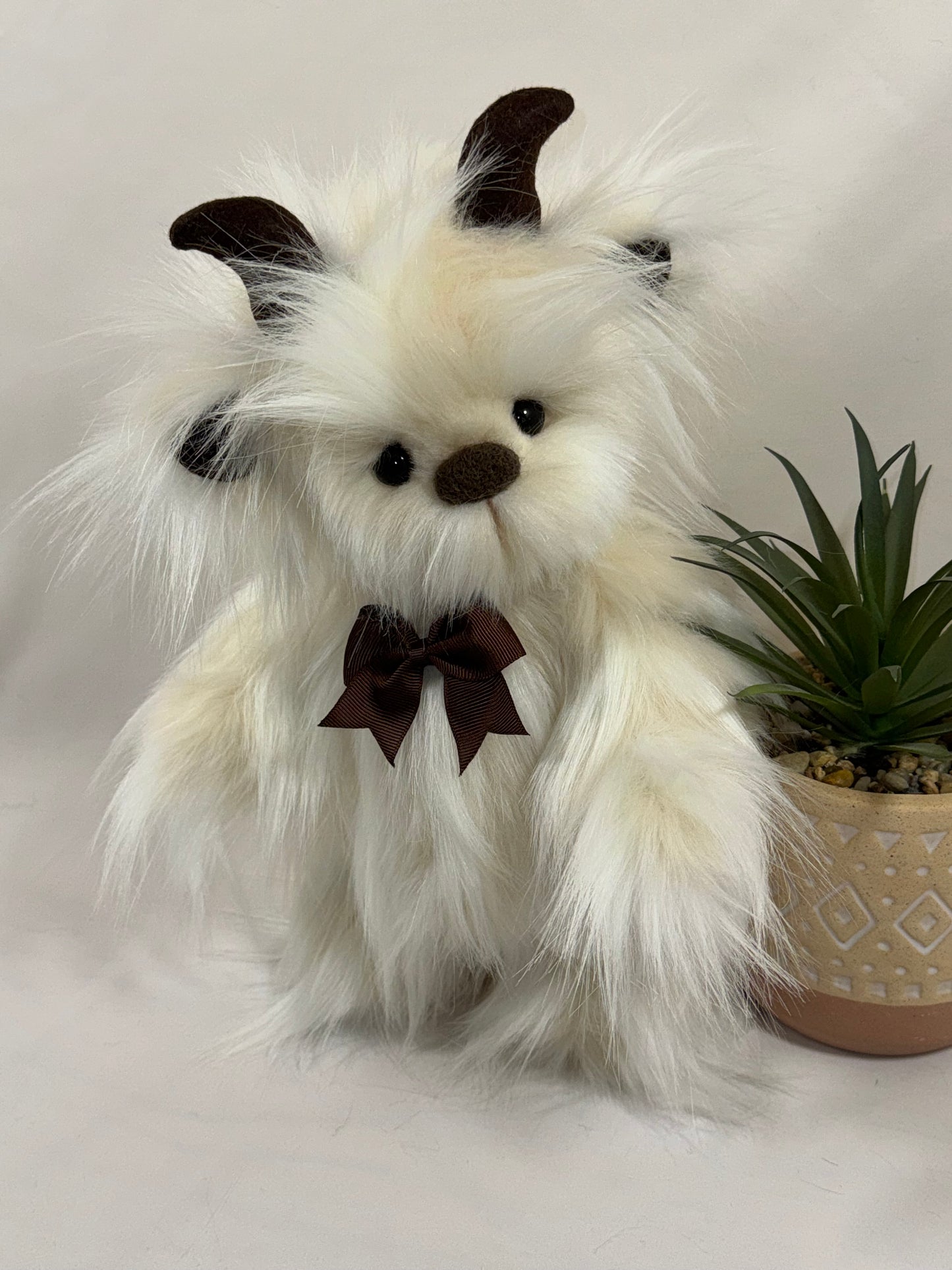 Florentine — Ours de collection articulé à l’ancienne inspiration vachette 32 cm | Peluche artisanale fait main | Pièce unique