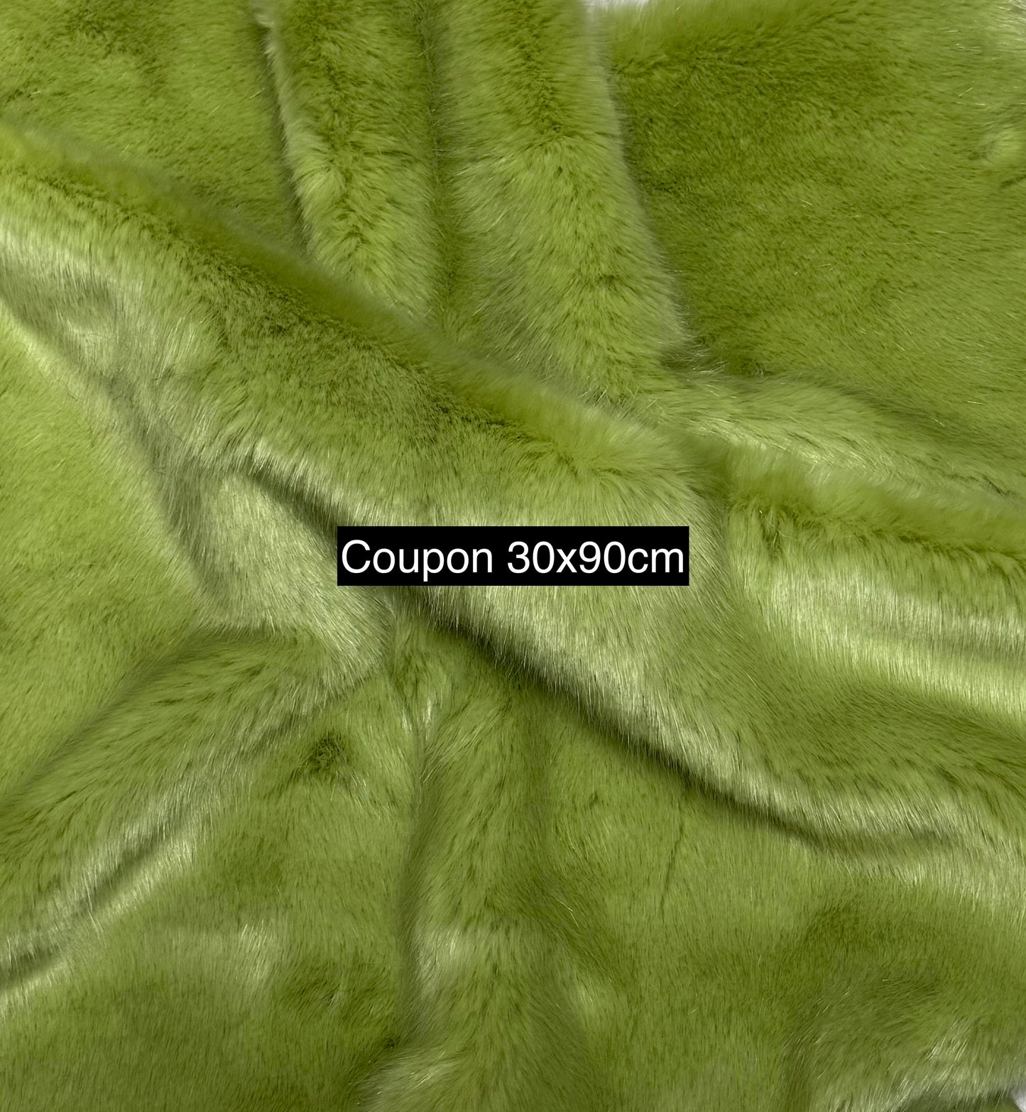Fausse Fourrure Verte – Poil 2 cm – Coupon 30 x 90 cm