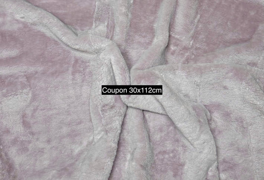 Coupon tissu fausse fourrure lila rose 30x112 cm 🧵 poils mi-longs env. 1,5 cm