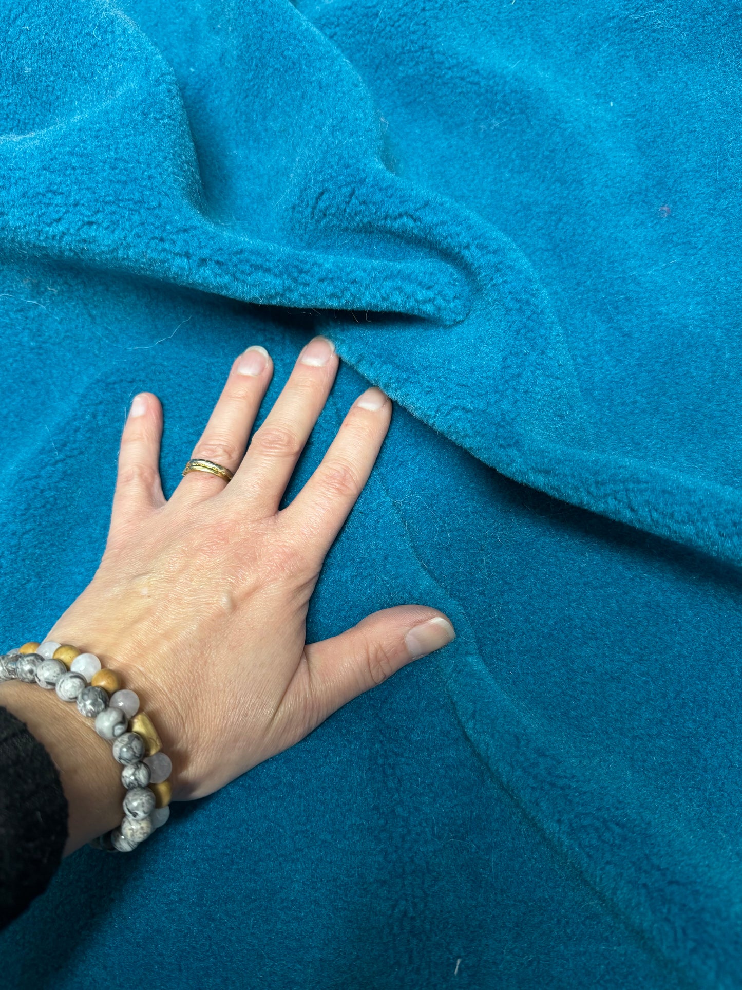 Coupon tissu polaire bleu doux 30x160 cm 🧵