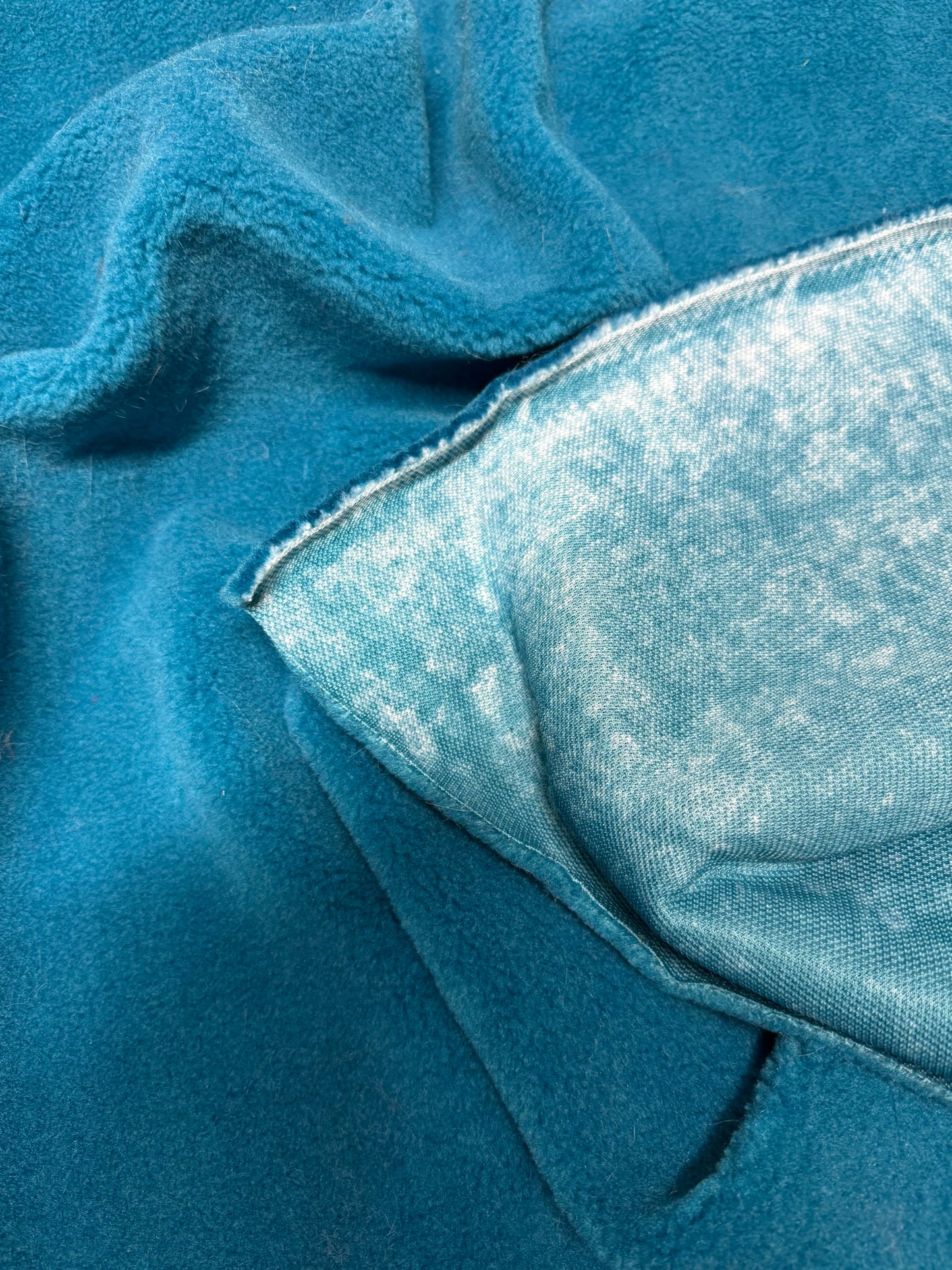 Coupon tissu polaire bleu doux 30x160 cm 🧵