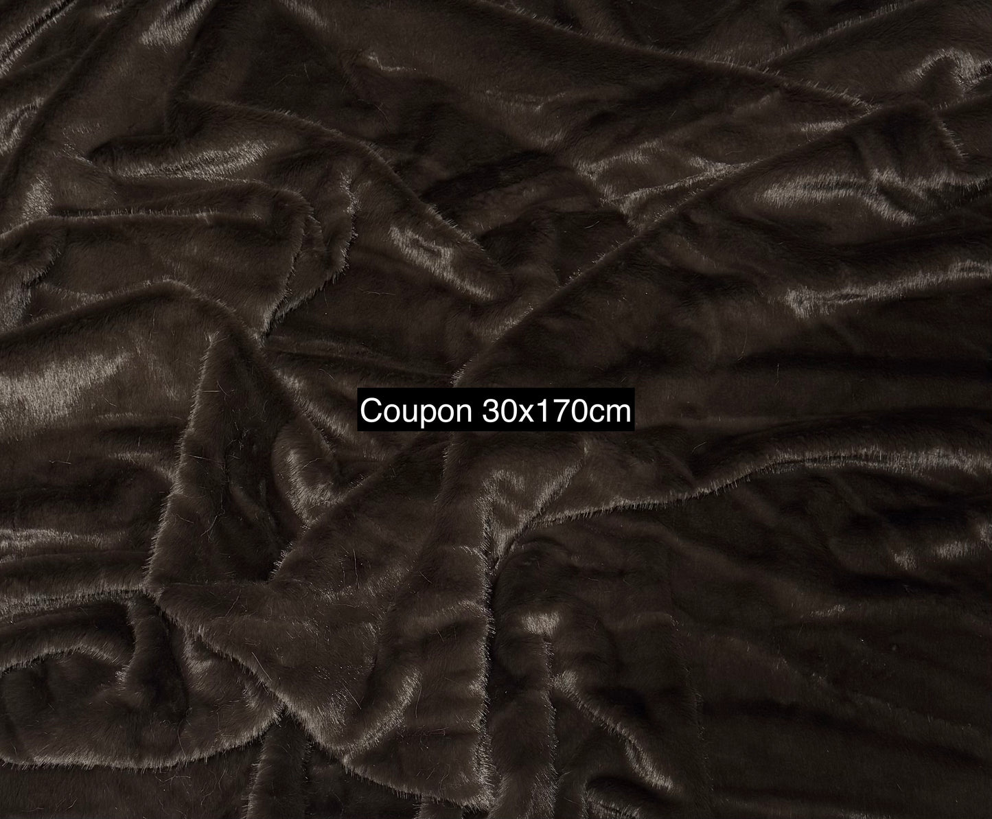 Textured brown faux fur 1 cm – 30x170 cm piece – plush, collector bear & fursuit