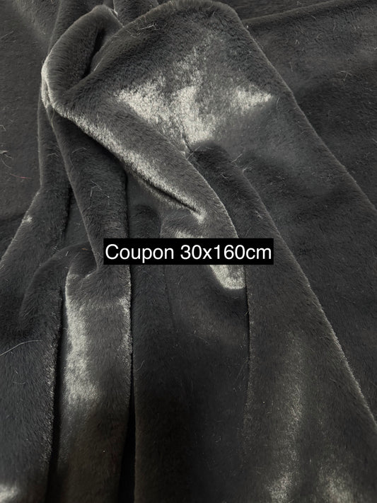 Faux fur charcoal grey 1 cm – 30x160 cm piece