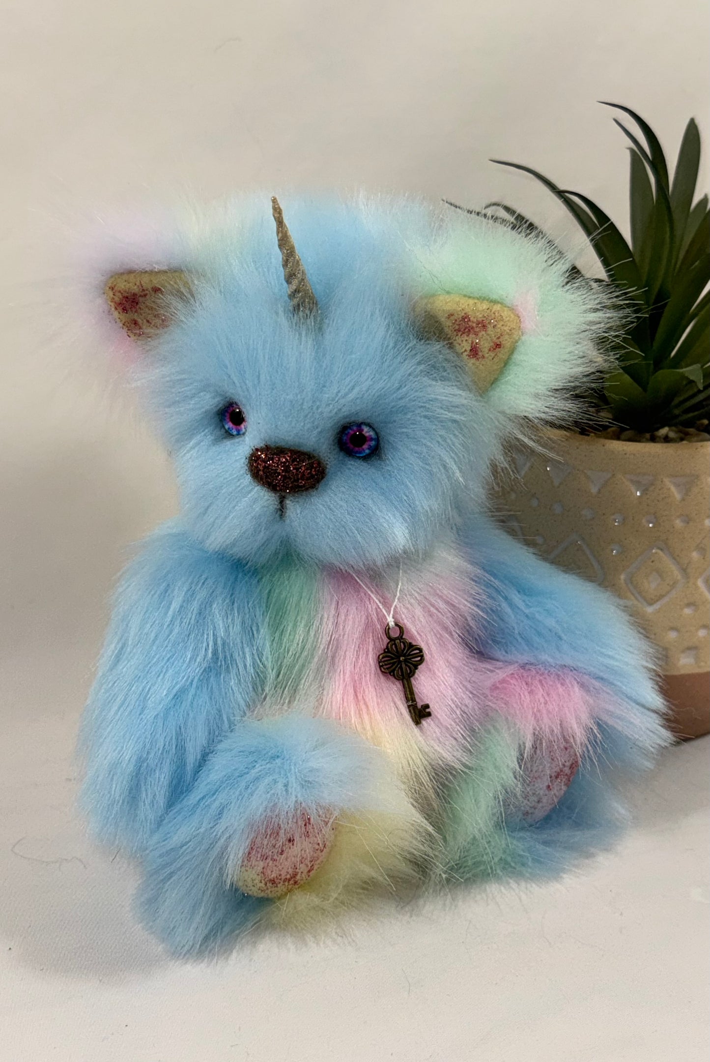 Création artisanale licorne pastel Aquarelle pièce unique collection