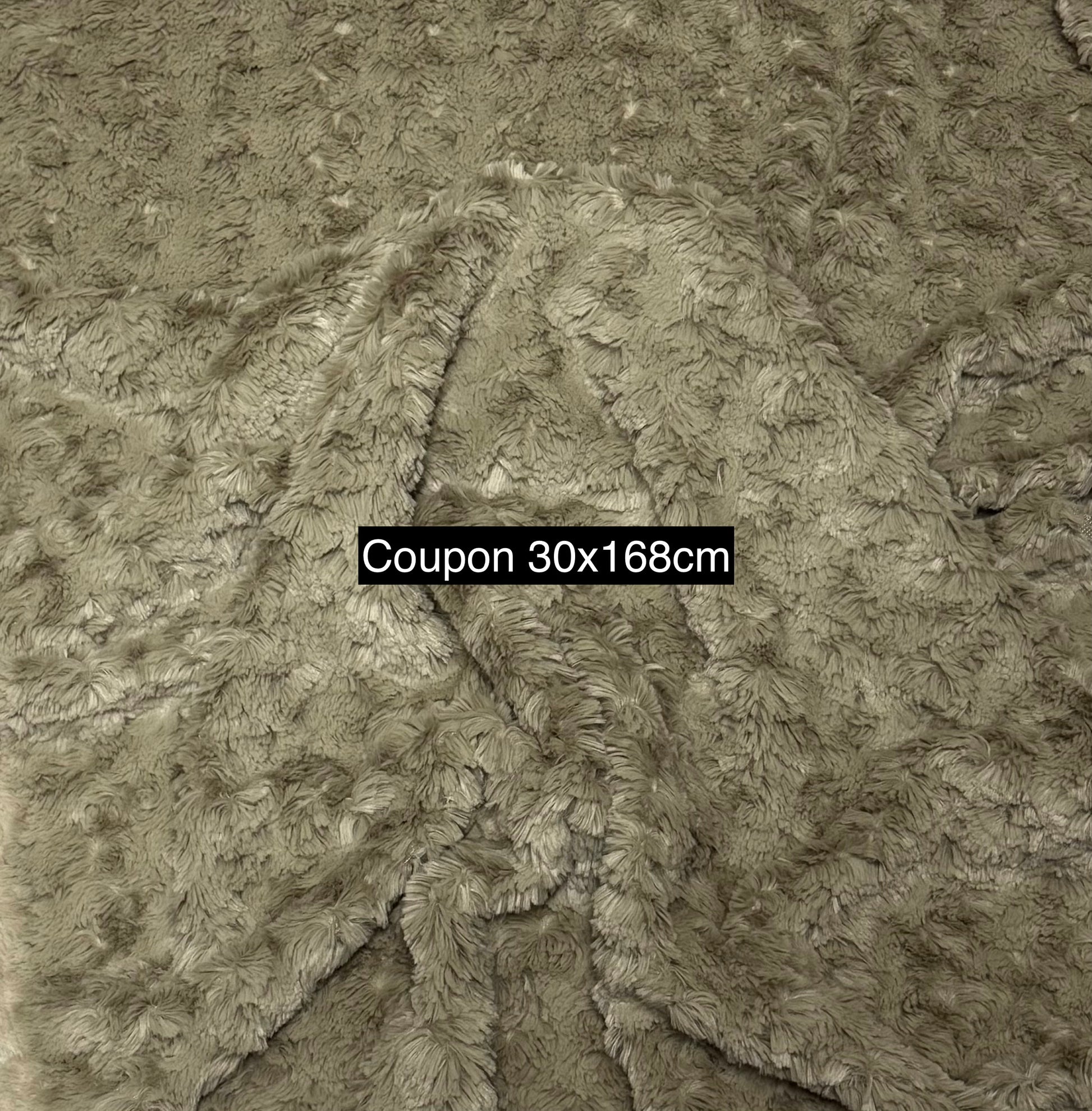 fausse fourrure beige texturée poils courts 1 cm coupon 30x168 tissu couture