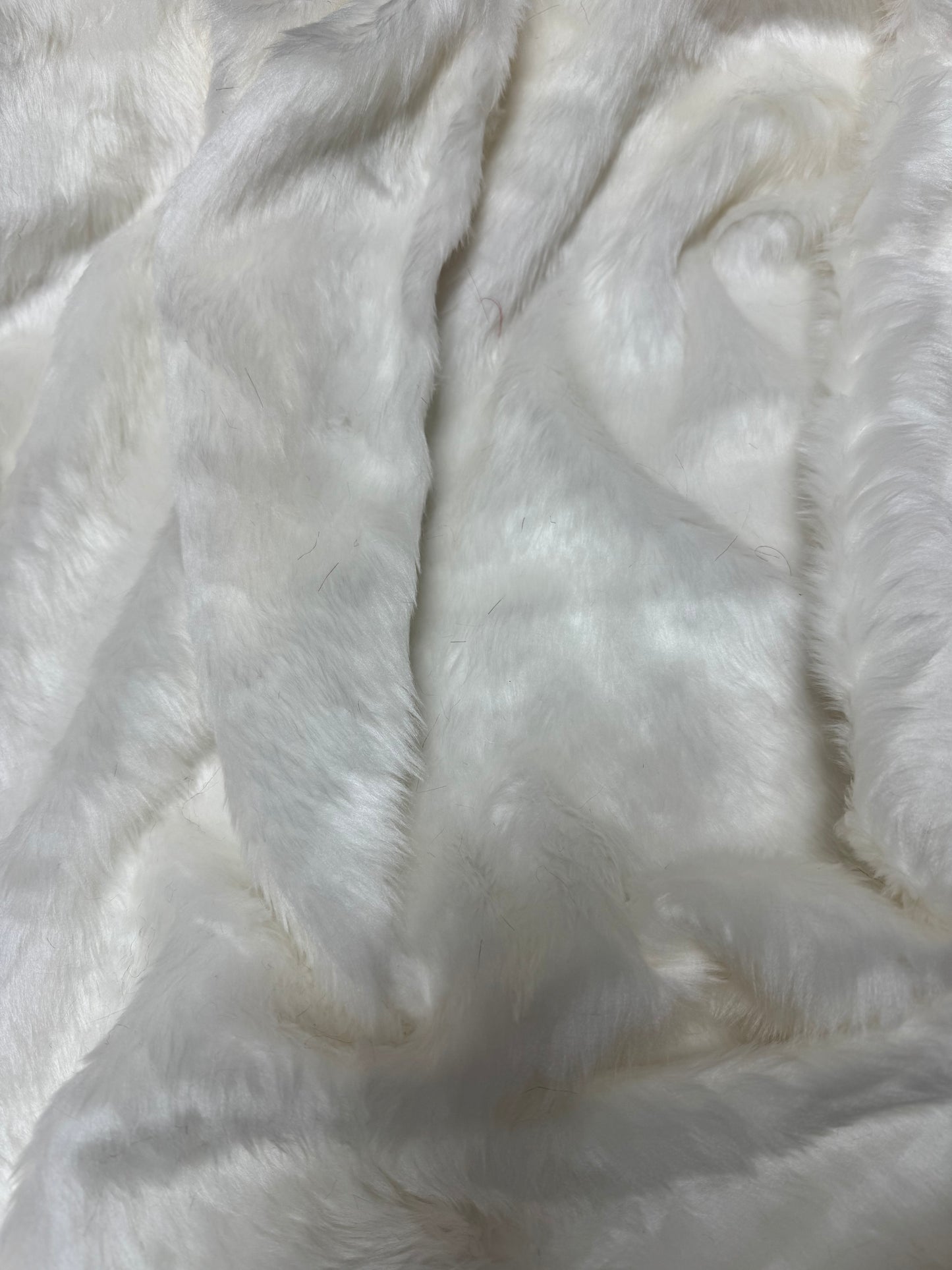 Fausse fourrure blanche synthétique coupon 30 x 140 cm pour ours de collection